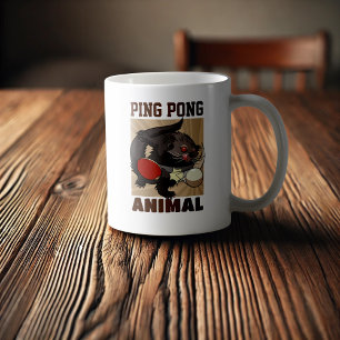 Table Tennis Funny Ping Pong Binturong Bearcat  Coffee Mug