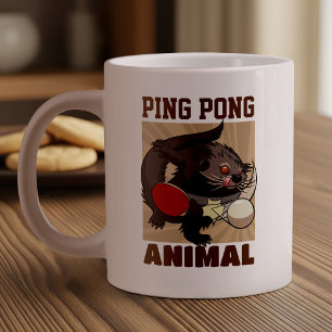 Table Tennis Funny Ping Pong Binturong Bearcat  Large Coffee Mug