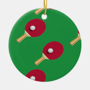 Table tennis gear ceramic tree decoration