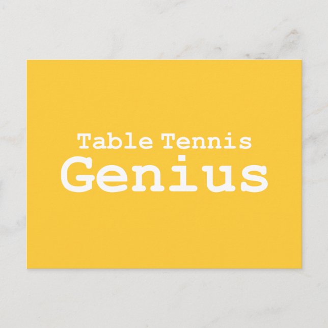 Table Tennis Genius Gifts Postcard (Front)