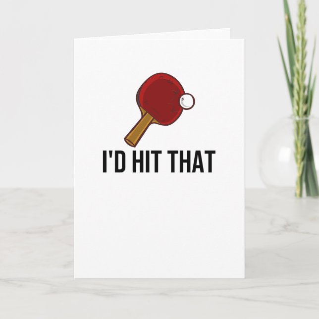 Table Tennis Gifts Ping Pong Table Tennis Player Card (Front)