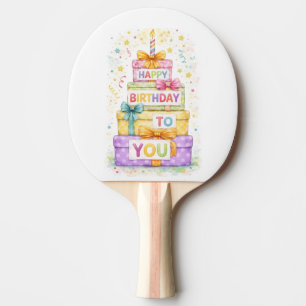 Table tennis happy birthday ping pong paddle