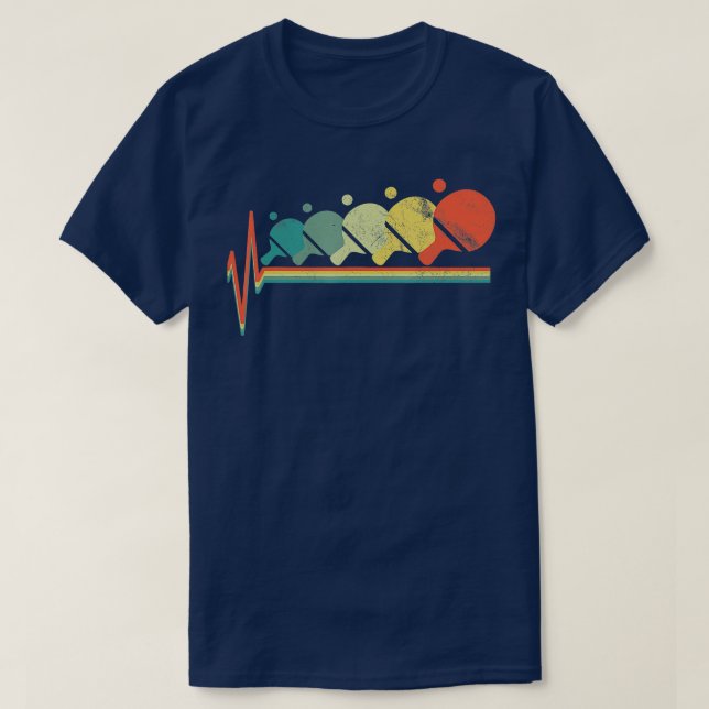 Table Tennis Heartbeat  T-Shirt (Design Front)