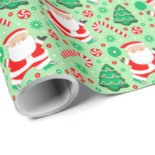 Table Tennis Holiday Gift Wrapping Paper