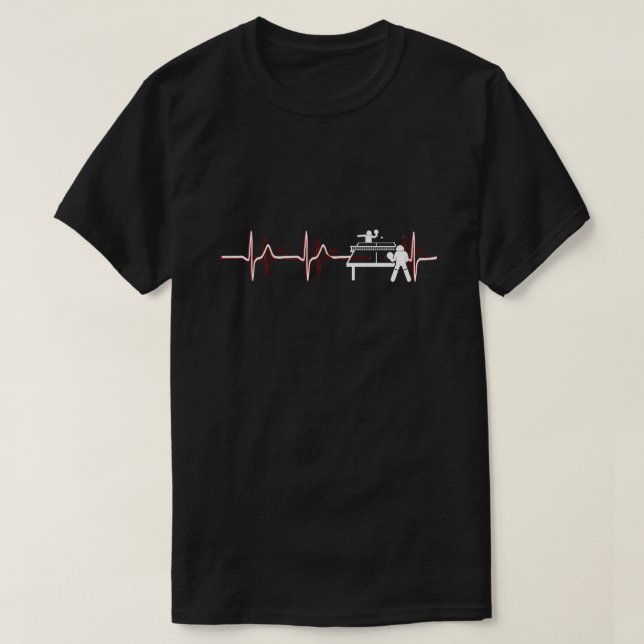 Table tennis in my Heartbeat T-Shirt (Design Front)