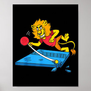 Table Tennis Lion Ng Ng Lion Outfit Table Tennis  Poster
