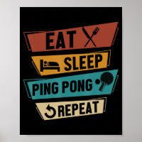 Table Tennis Lover Eat Sleep Ping Pong Repeat