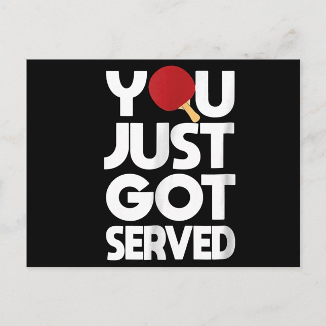 Table Tennis Men Butterfly Ping Pong Invitation Postcard (Front)