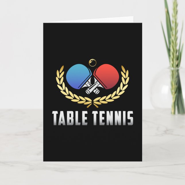 Table Tennis Paddle Ping Pong Player Funny Gift Card (Front)