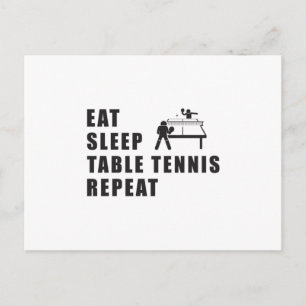 Table Tennis Paddle Ping Pong Repeat Gift Idea Postcard