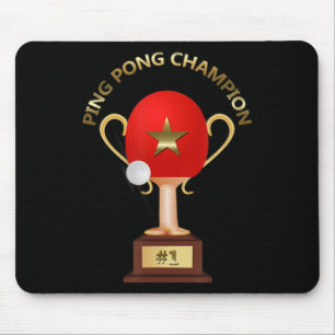 Table Tennis Ping Pong Champion Trophy  Mouse Mat