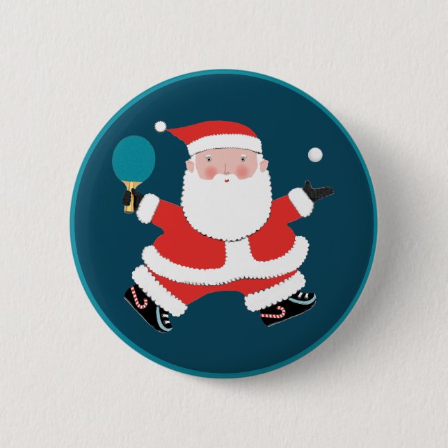 Table Tennis Ping-pong Christmas Stocking Stuffers 6 Cm Round Badge (Front)