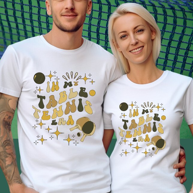 Table Tennis Ping Pong Custom Text on Back T-Shirt (Creator Uploaded)