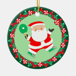 Table Tennis Ping-Pong Gift Ceramic Tree Decoration