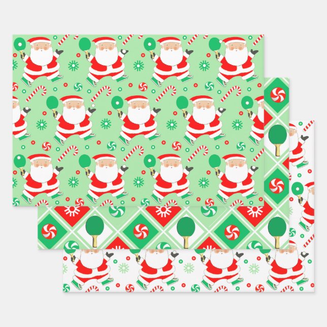 Table Tennis Ping-Pong Gift Wrapping Paper Sheet (Set)