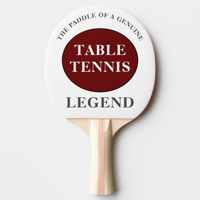 Table Tennis Ping Pong Legend Add Monogram & Name Paddle (Front)