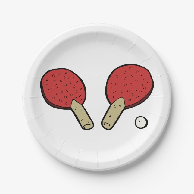 Table Tennis Ping Pong Paper Plate (Front)