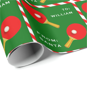 Table Tennis Ping-Pong Player Gift Wrapping Paper