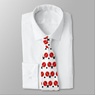 Table tennis ping-pong rackets and ball black, red tie