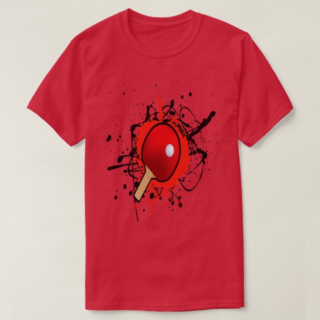 Table Tennis Ping Pong T-Shirt (Design Front)
