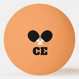 Table Tennis Ping Pong Theme Monogrammed Name Ping Ball