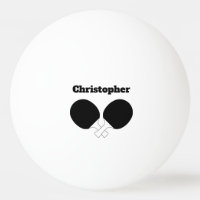 Table Tennis Ping Pong Theme Monogrammed Name Ping