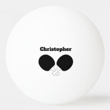 Table Tennis Ping Pong Theme Monogrammed Name Ping Ball