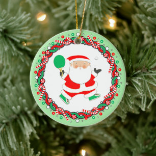Table Tennis Player Ceramic Tree Decoration