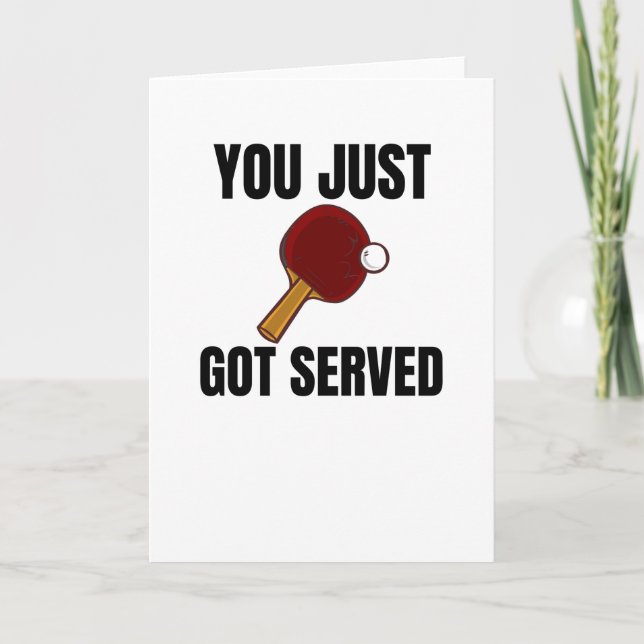 Table Tennis Player Gifts Ping Pong Coach Paddle Card (Front)