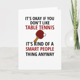 Table Tennis Player Gifts Ping Pong Coach Paddle Card