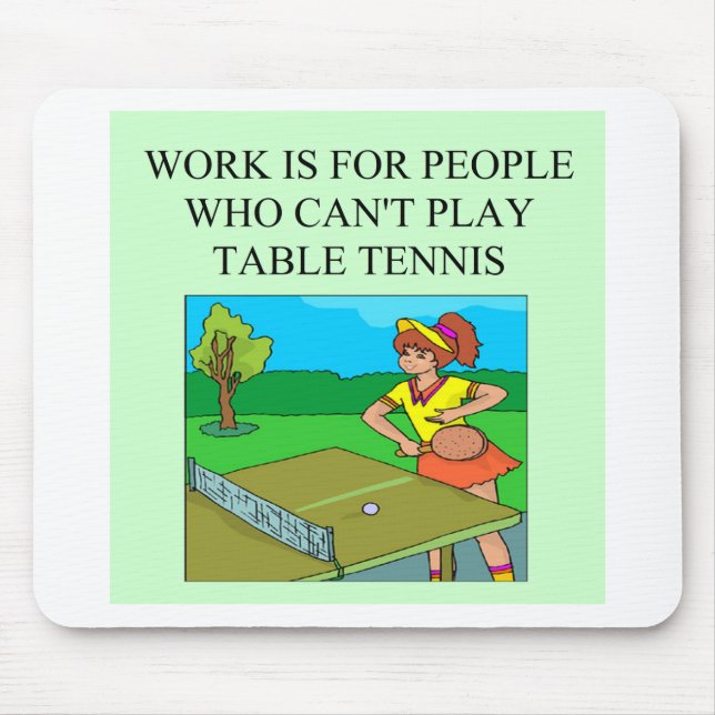 table tennis player mouse mat (Front)