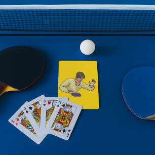 Table Tennis Player Playing Cards
