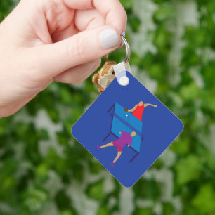 Table Tennis Players Key Ring