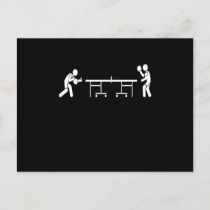Table tennis players Ping Pong Postcard