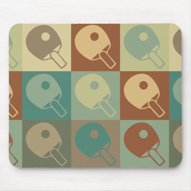 Table Tennis Pop Art Mouse Mat (Front)