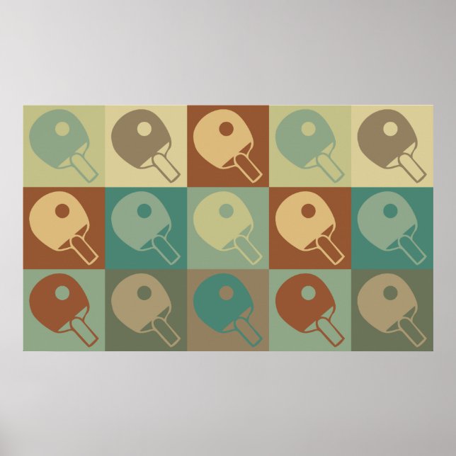 Table Tennis Pop Art Poster (Front)