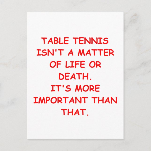 table tennis postcard (Front)