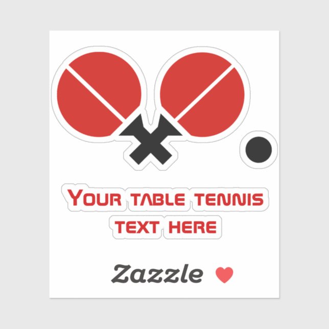 Table tennis rackets and ball black, red (Sheet)