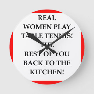 table tennis round clock
