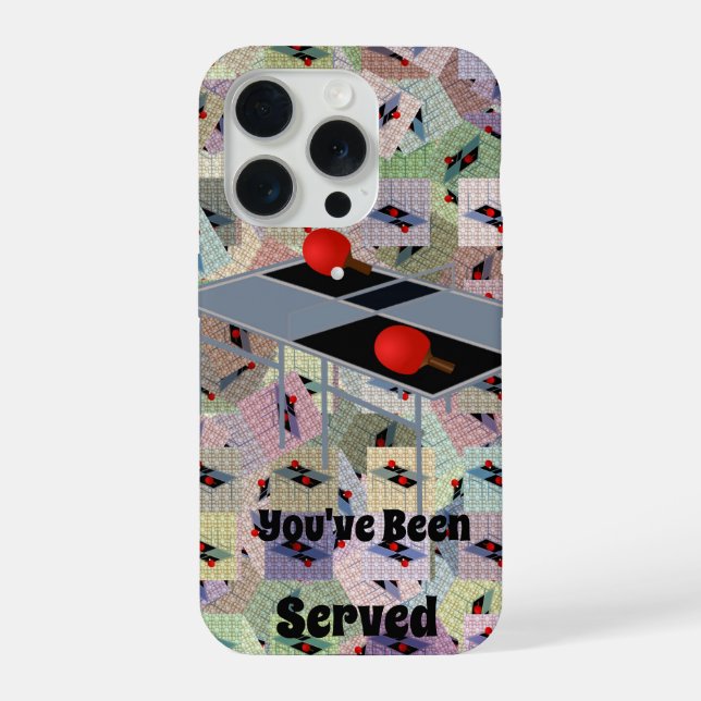 Table Tennis Served, Magnetic Card iPhone Case (Back)