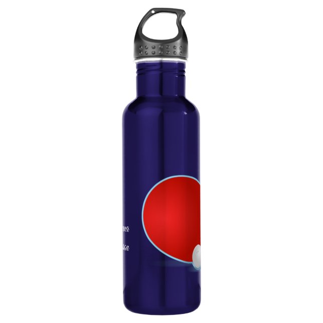 Table Tennis Sports Emphasis paddle and ball 710 Ml Water Bottle (Front)