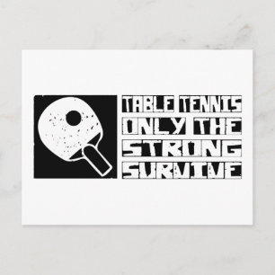 Table Tennis Survive Postcard