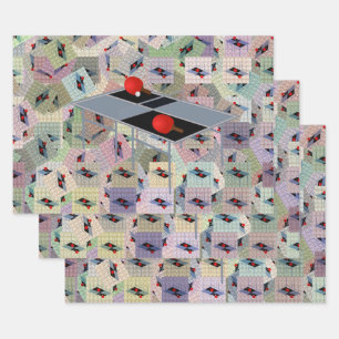 Table Tennis Table With Paddles, Gift Wrap Sheets,
