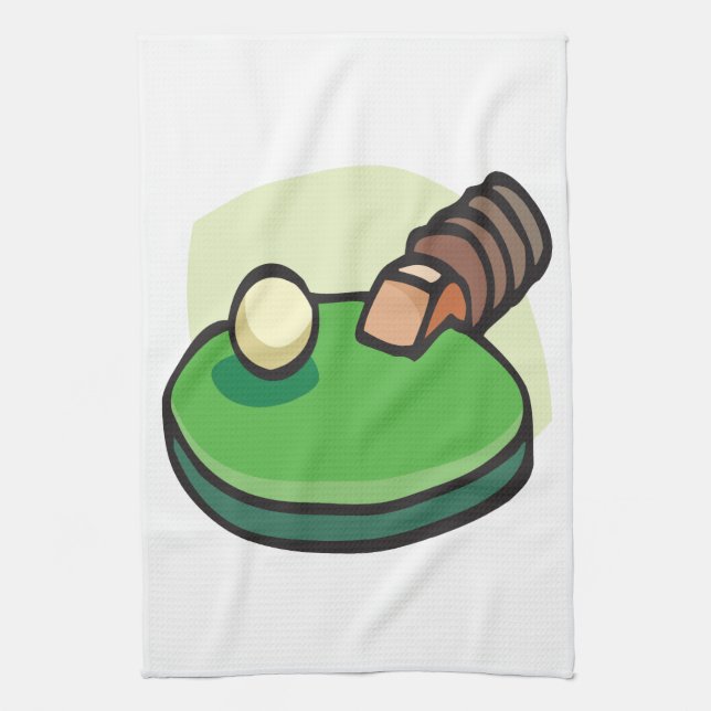 Table Tennis Tea Towel (Vertical)