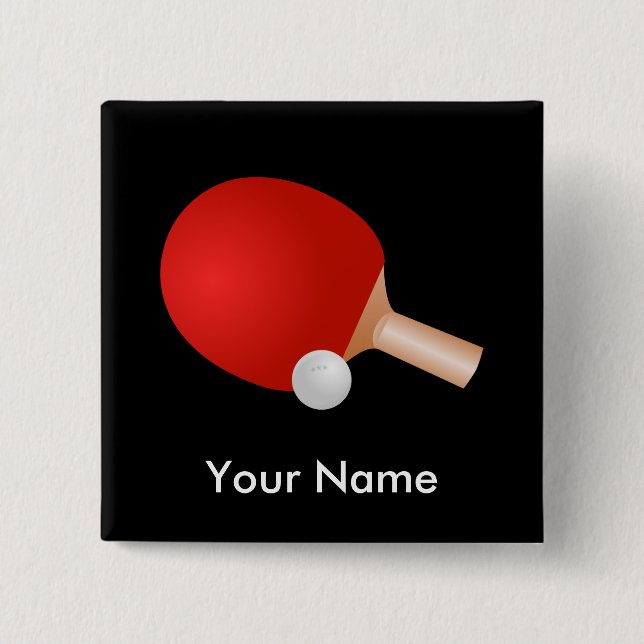 Table Tennis template 15 Cm Square Badge (Front)