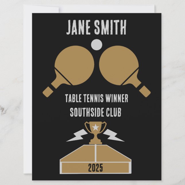 Table Tennis Tournament (Front)