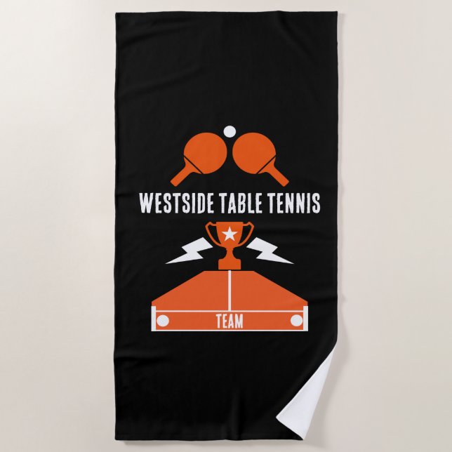 Table Tennis Tournament Beach Towel (Front)