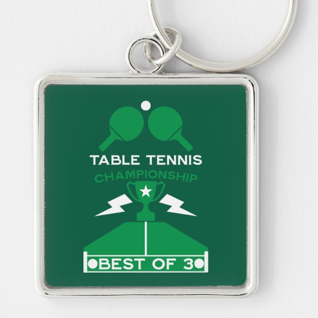 Table Tennis Tournament Key Ring (Front)