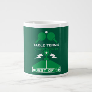 Table Tennis Tournament Large Coffee Mug