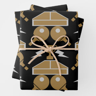 Table Tennis Tournament Wrapping Paper Sheet